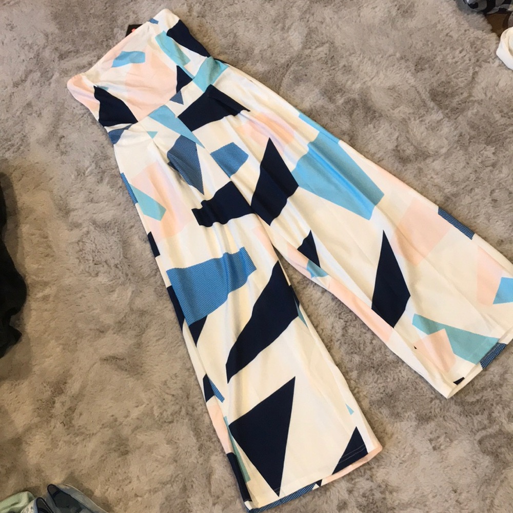 Smocked Palazzo Jumpsuit
